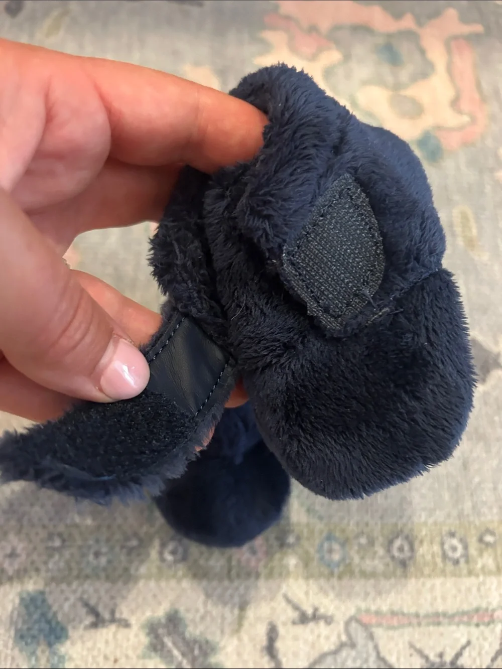UGG Baby Navy Fuzzy Booties